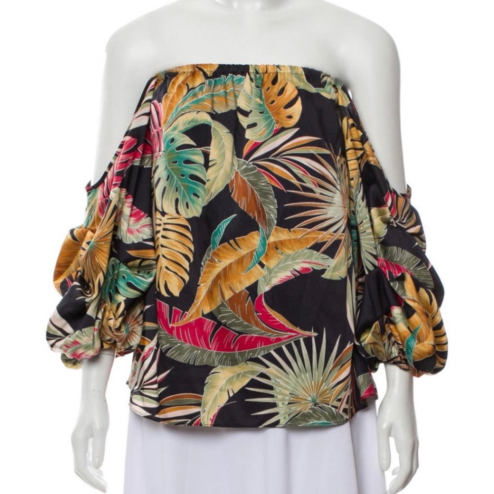 Petersyn Printed Off Shoulder Top - Small